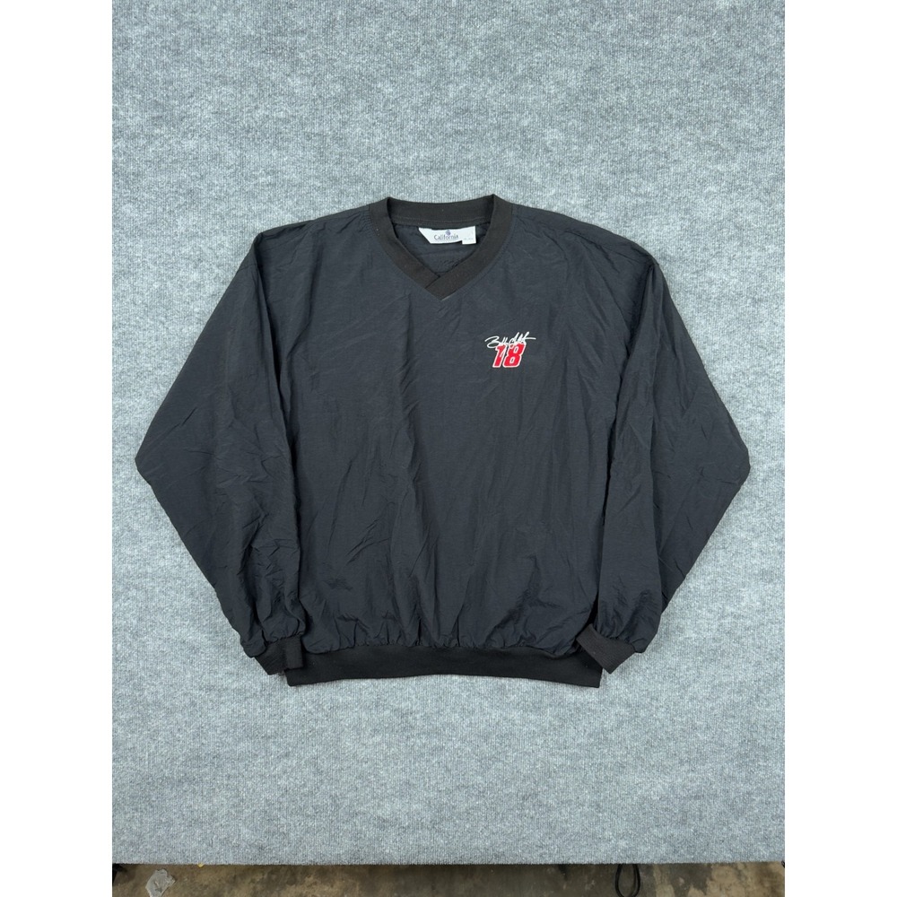 Vintage Bill Elliott #11 Racing Pullover Windbreaker Black XL Made USA NASCAR‎